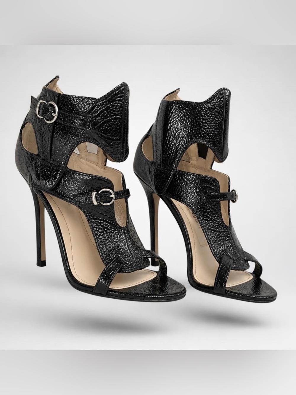 Camilla Skovgaard Black Patent Leather Stiletto Heels Size 5